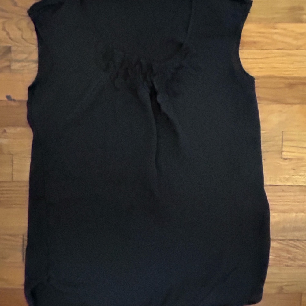 Elegant Black floral Sleeveless Top